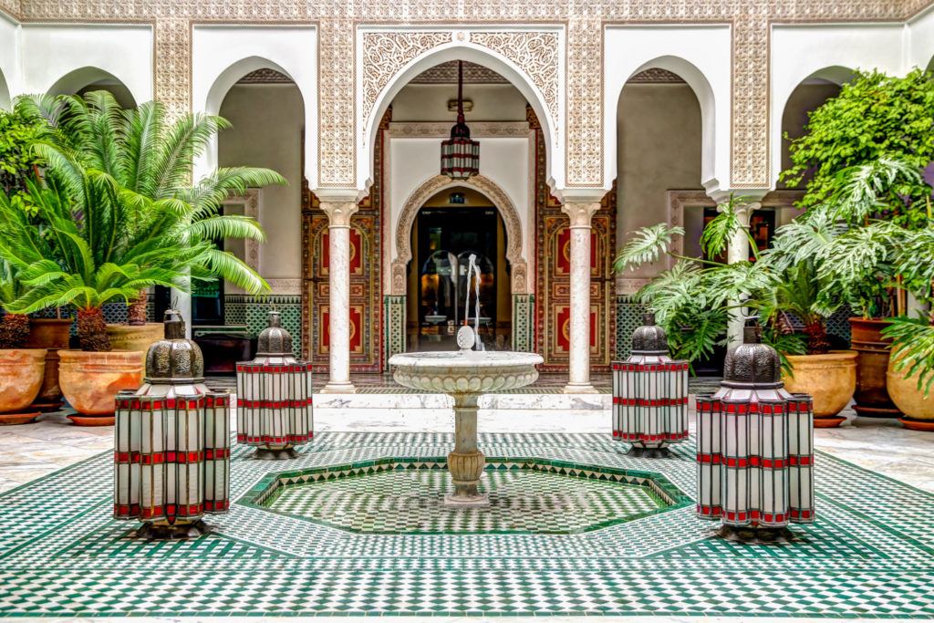 Featured in Jaya Travel & Tours blog "The Mummy Film Locations", this image shows the beautiful mosaic fountain in the resort that was a movie location.