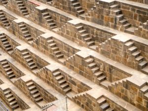 - Jaya Travel & Tours Featured in the blog "The Dark Knight Rises Film Locations" by Jaya Travel & Tours, this image shows the step wells of Chand Baori in Rajasthan, India.