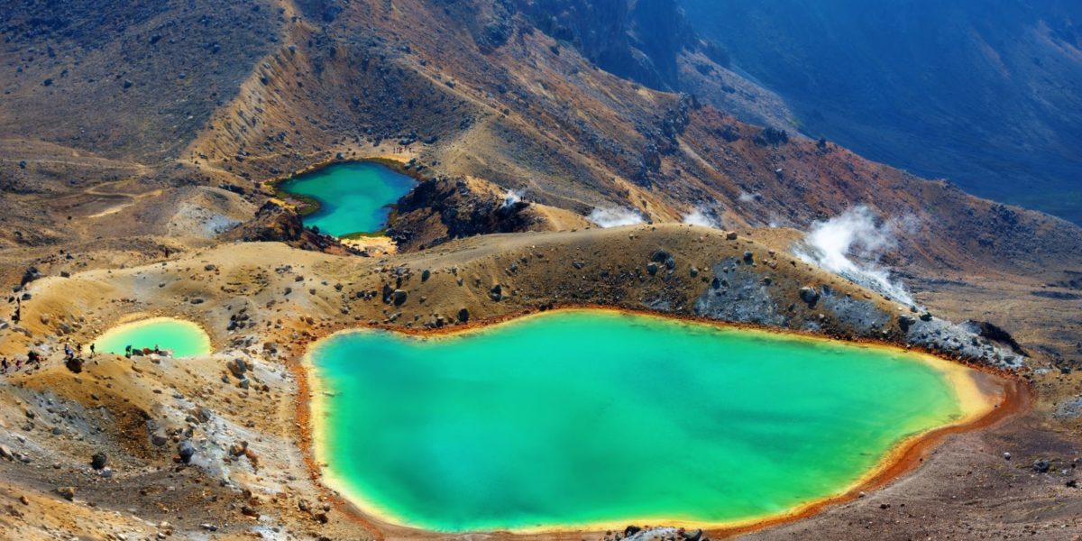 Featured in the blog "Hunt for the Wilderpeople Film Locations" by Jaya Travel & Tours, this image shows the movie destination Tongariro Alpine Crossing in New Zealand.
